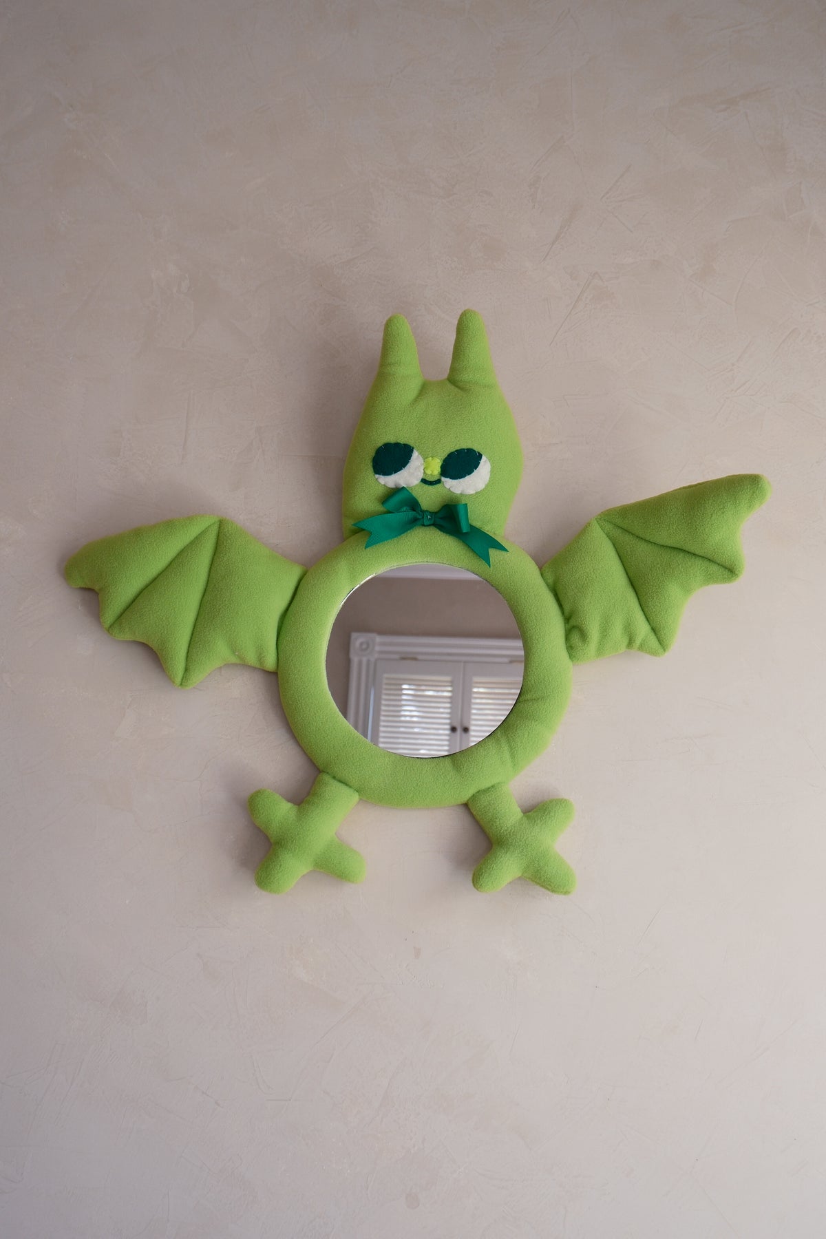 Slimey Green Ectoplasm Bat • Clunky Picnic Plush Mirror