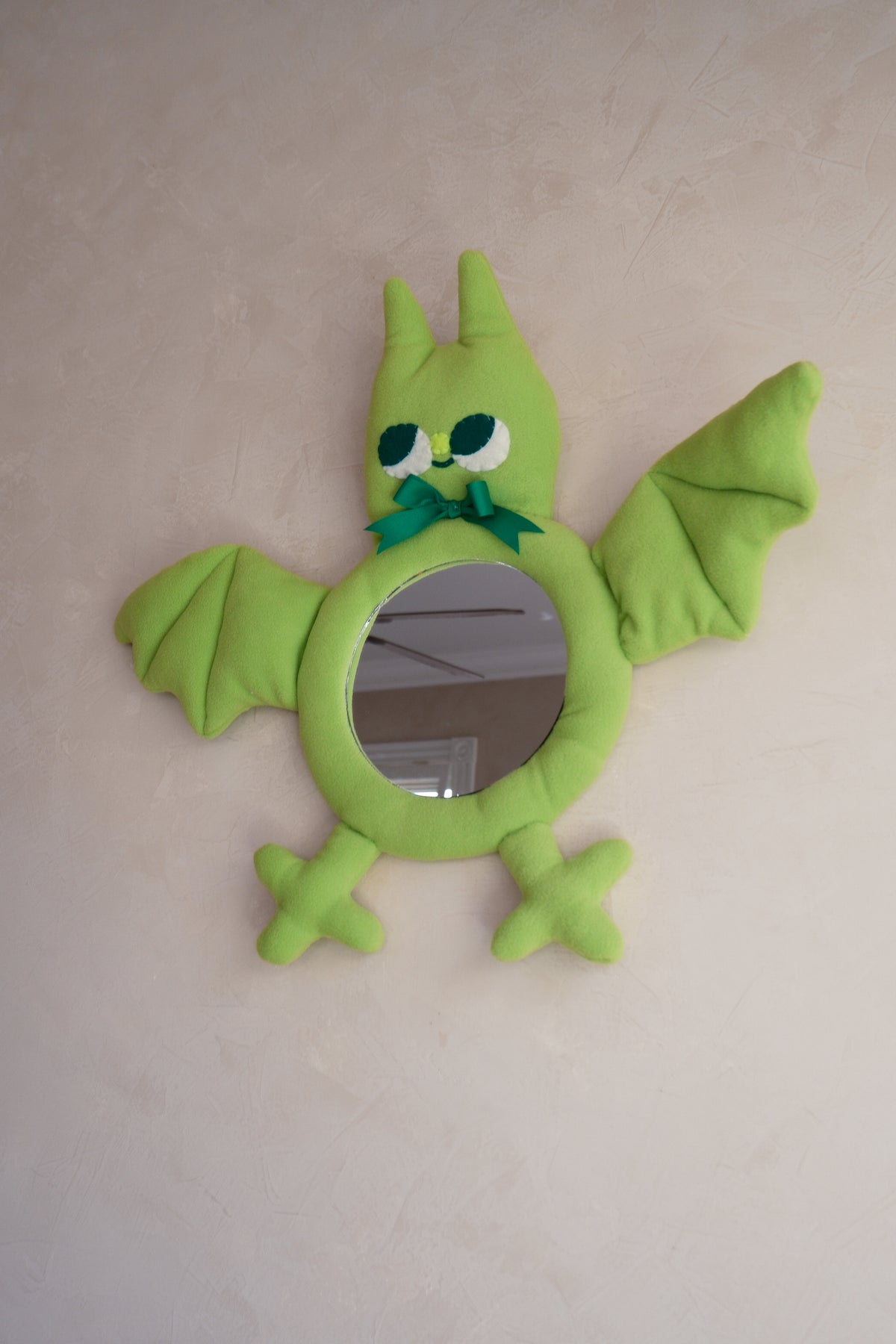 Slimey Green Ectoplasm Bat • Clunky Picnic Plush Mirror