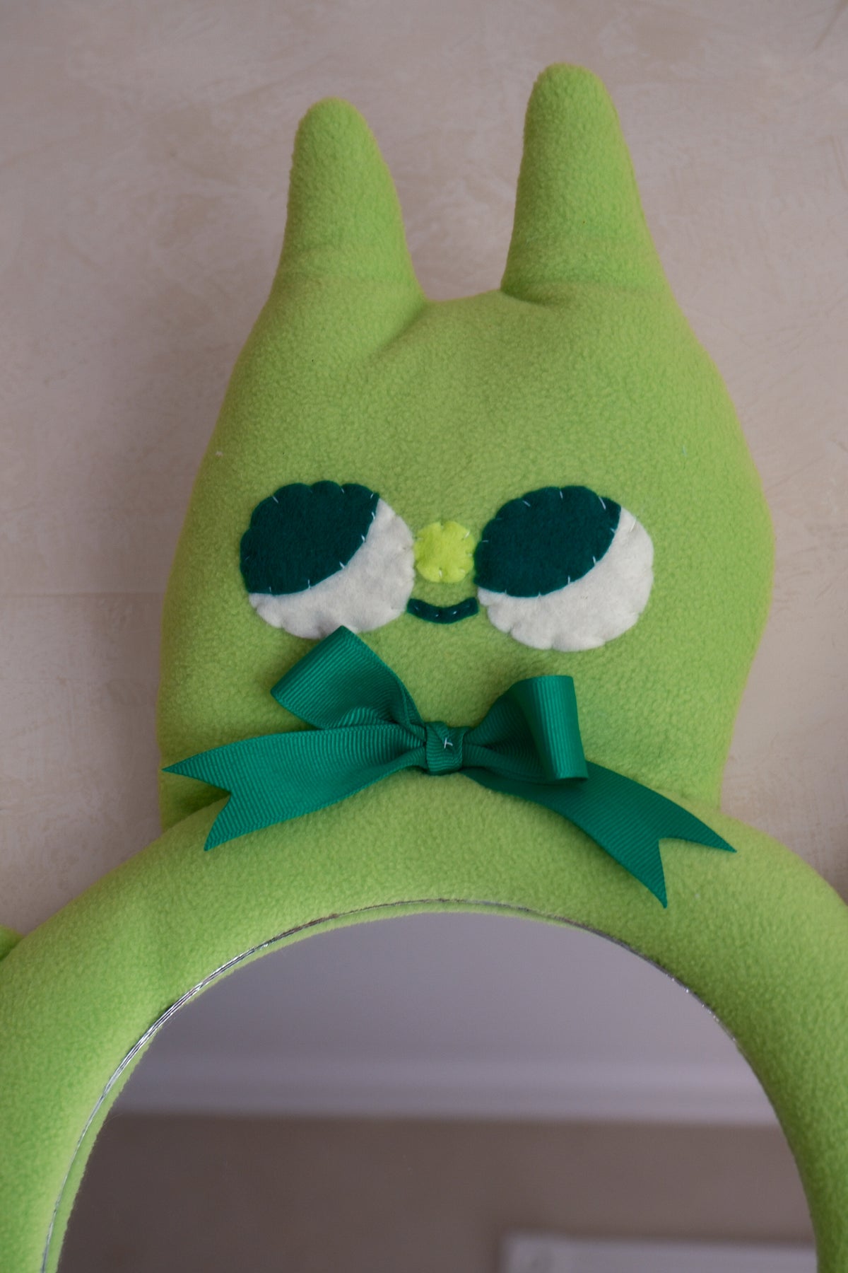 Slimey Green Ectoplasm Bat • Clunky Picnic Plush Mirror