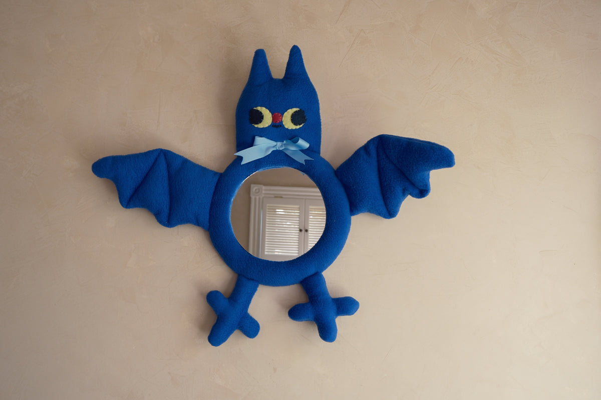 Night Sky Blue Bat • Clunky Picnic Plush Mirror