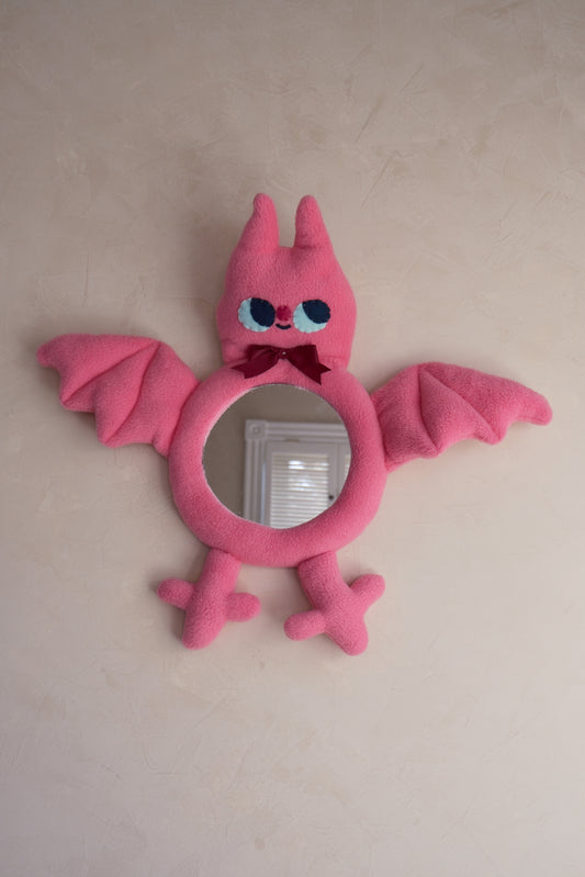 Blushing Petunia Bat • Clunky Picnic Plush Mirror