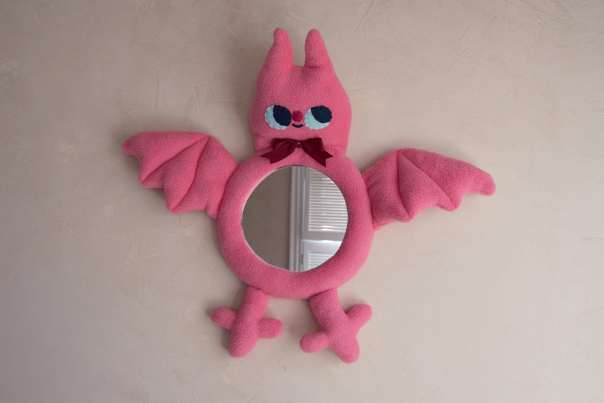Blushing Petunia Bat • Clunky Picnic Plush Mirror