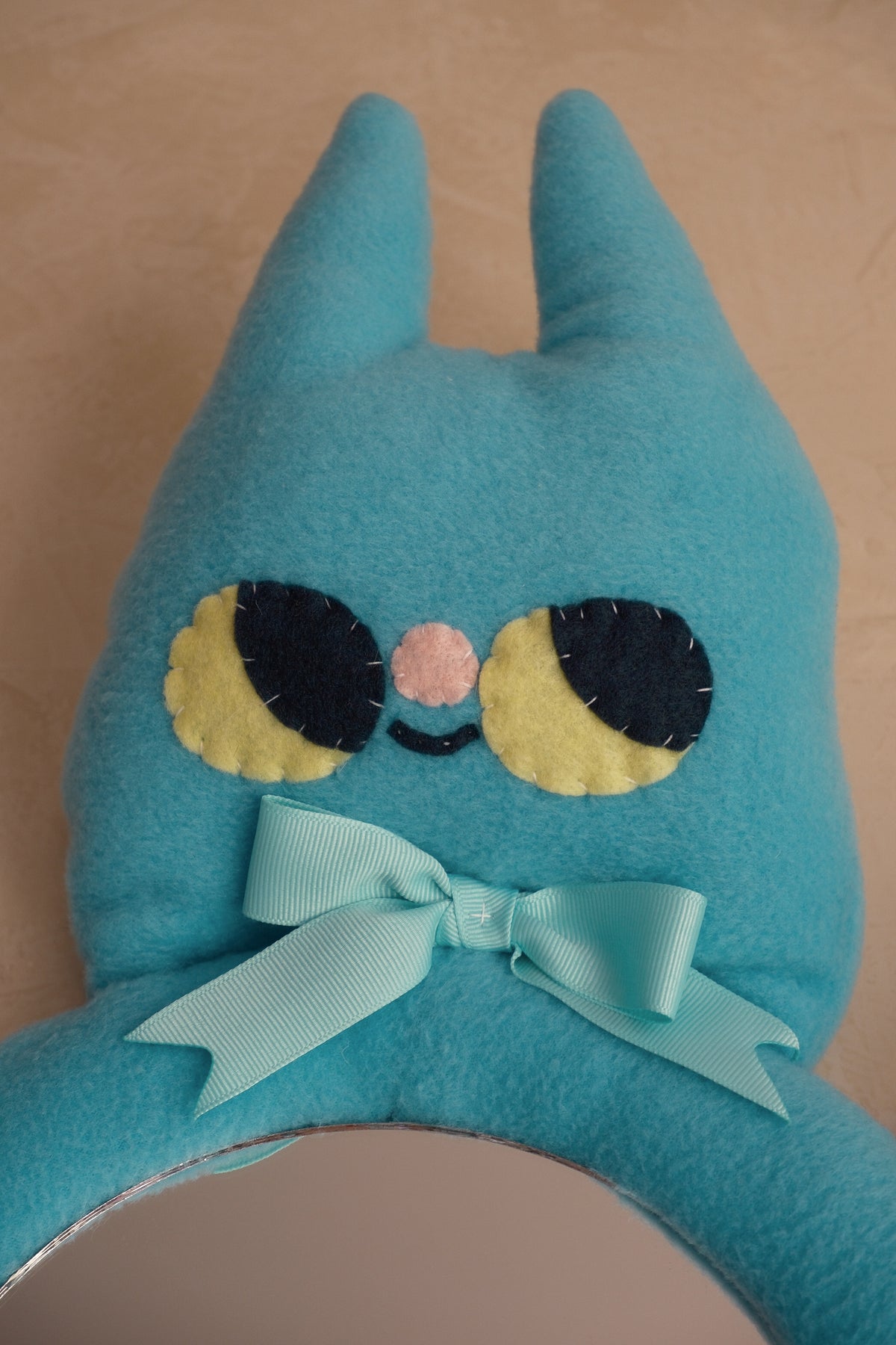 Lagoon Teal Bat • Clunky Picnic Plush Mirror