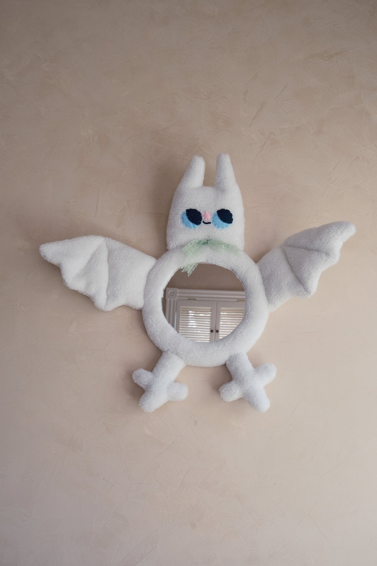 Foggy Apparition Sherpa Bat • Clunky Picnic Plush Mirror