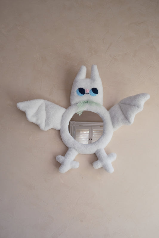 Foggy Apparition Sherpa Bat • Clunky Picnic Plush Mirror