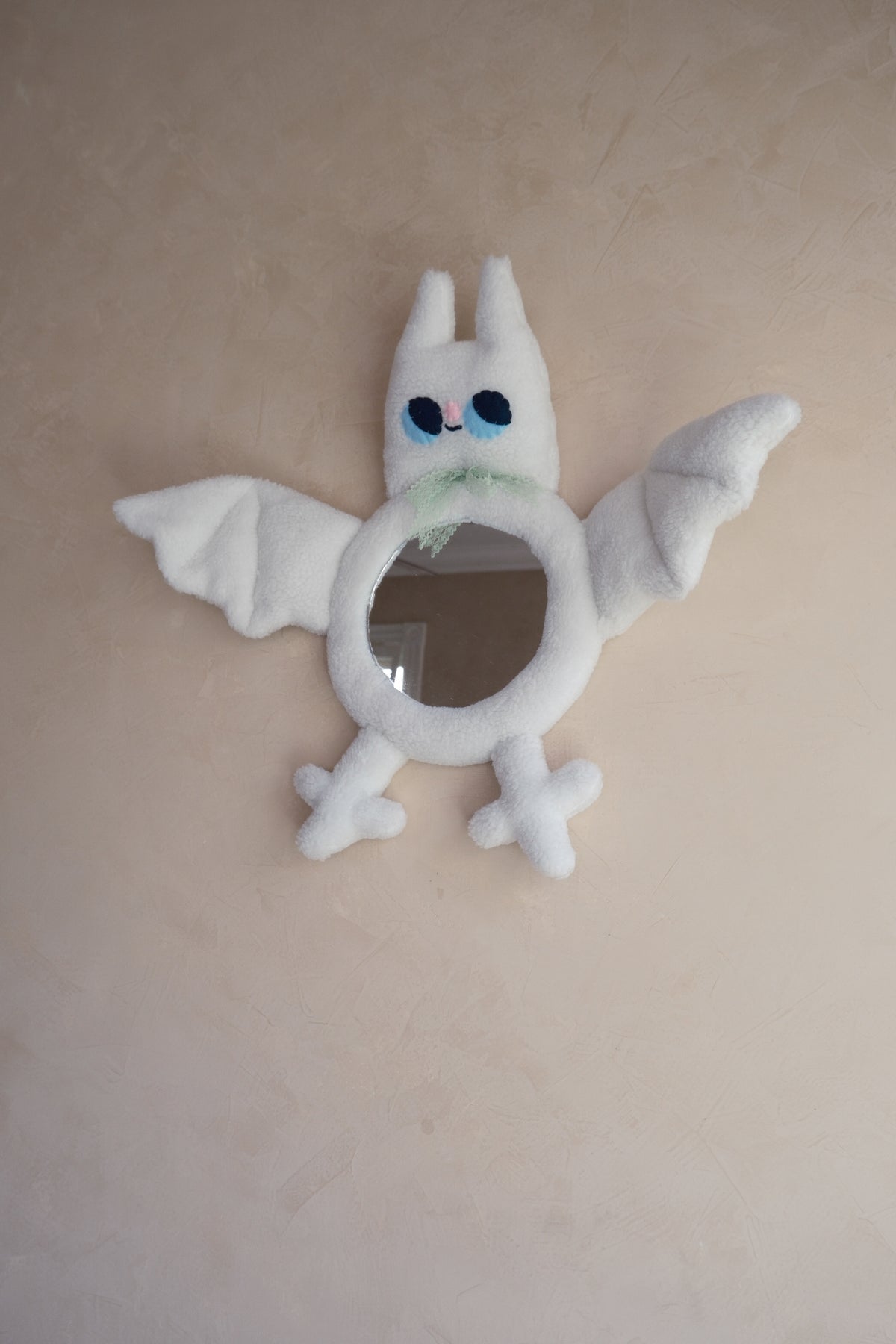 Foggy Apparition Sherpa Bat • Clunky Picnic Plush Mirror