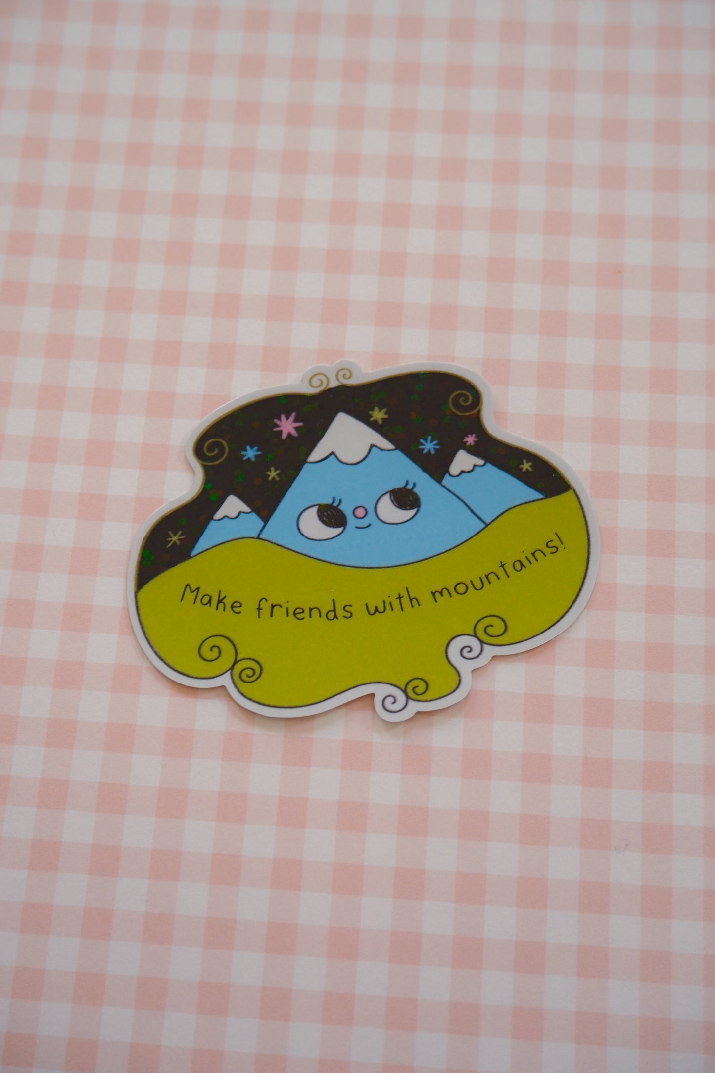 Make friends with Mountains Sticker
