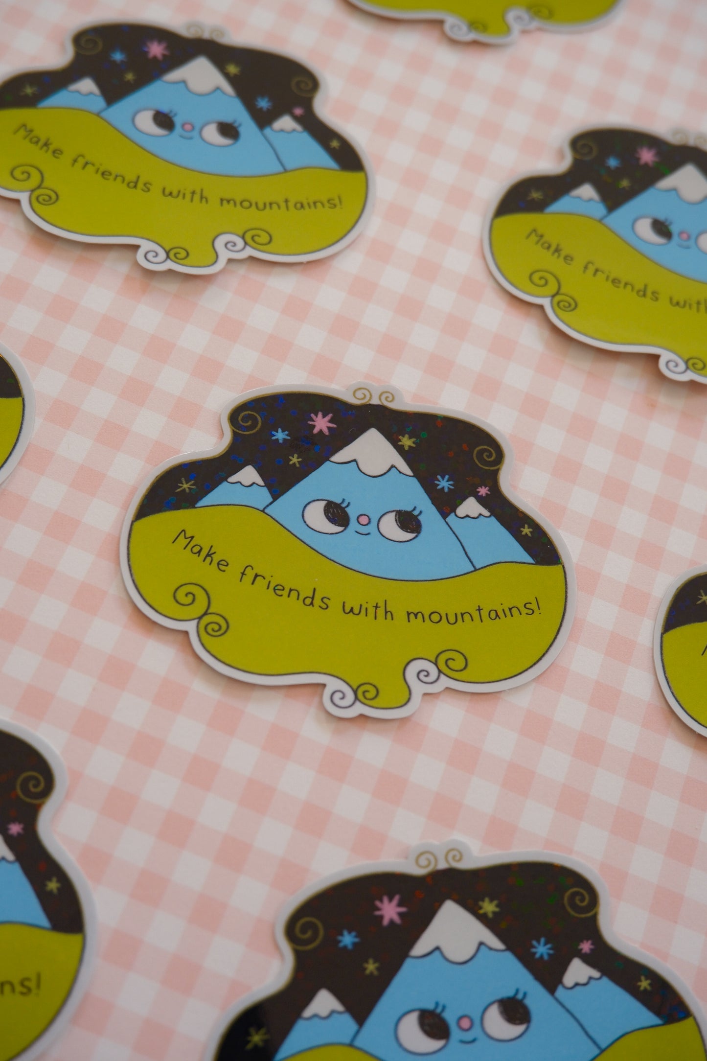 Make friends with Mountains Sticker