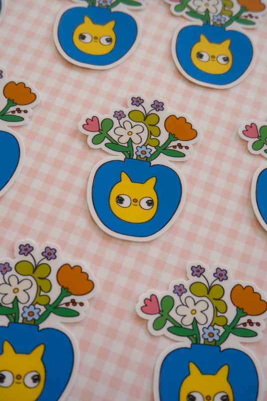 Gooby Flower Vase Sticker