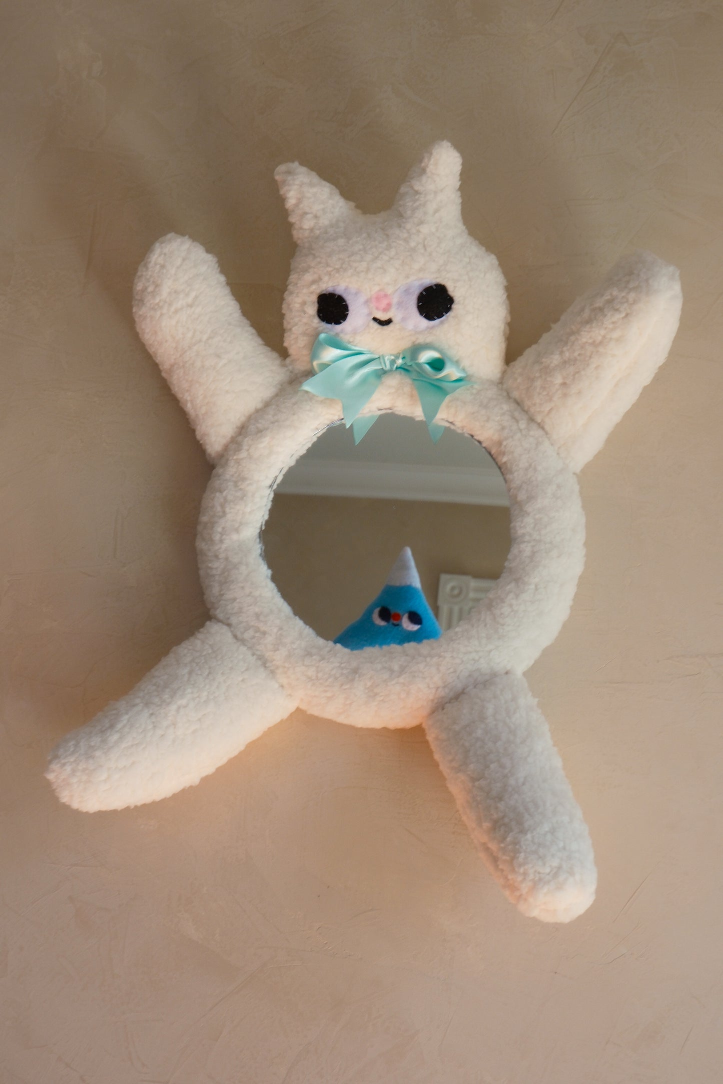 Fluffy Cat • Clunky Picnic Plush Mirror