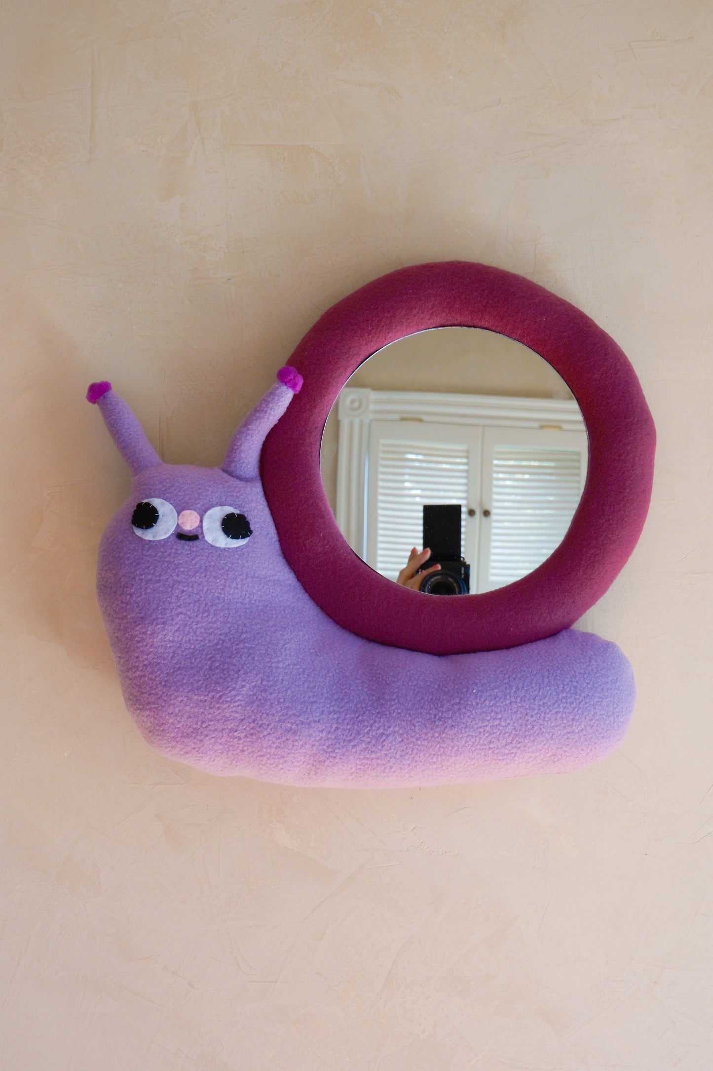 Plum Snail • Clunky Picnic Plush Mirror