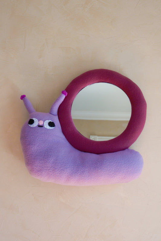 Plum Snail • Clunky Picnic Plush Mirror
