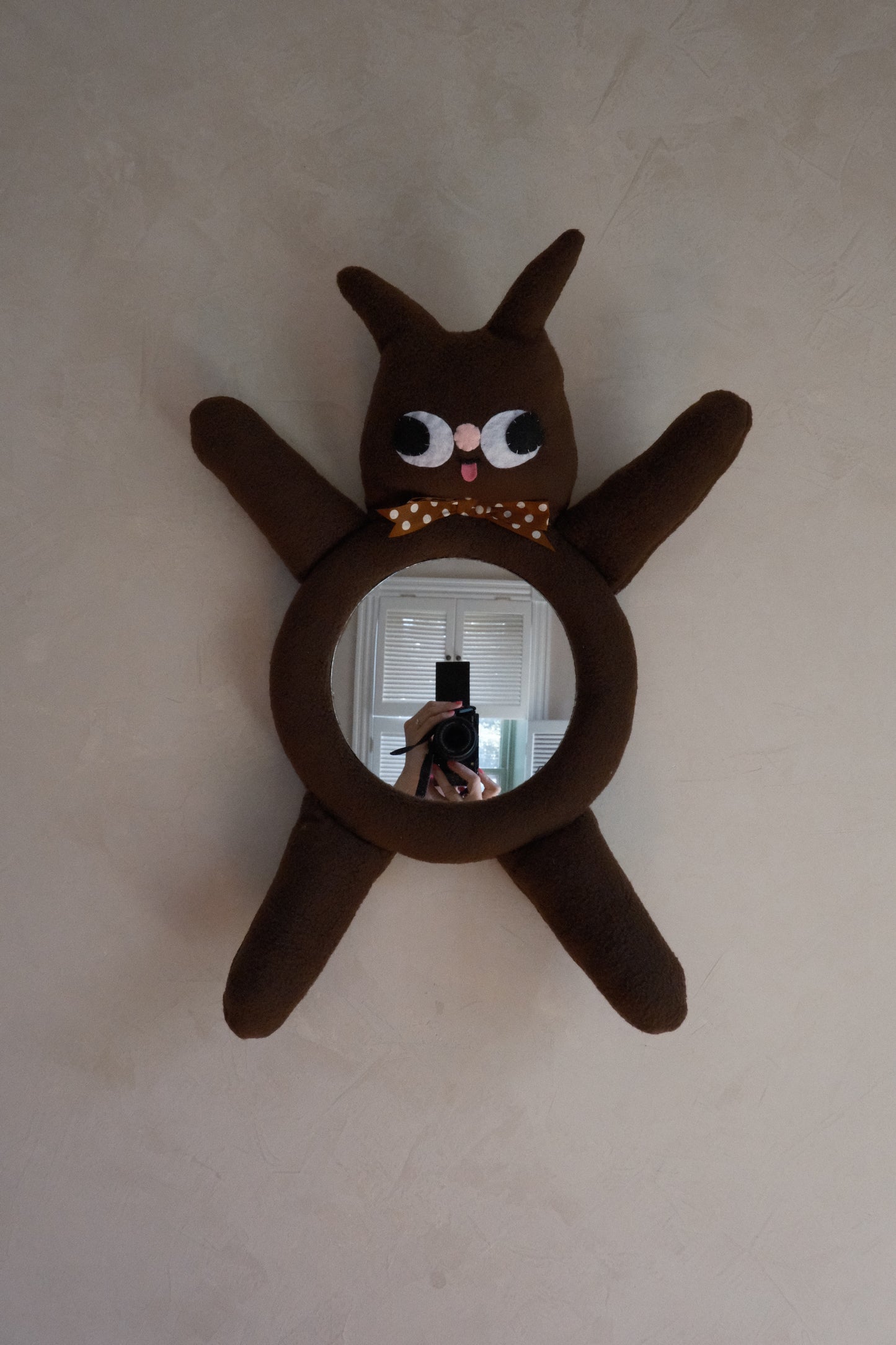 Choco Cheeky Cat • Clunky Picnic Plush Mirror