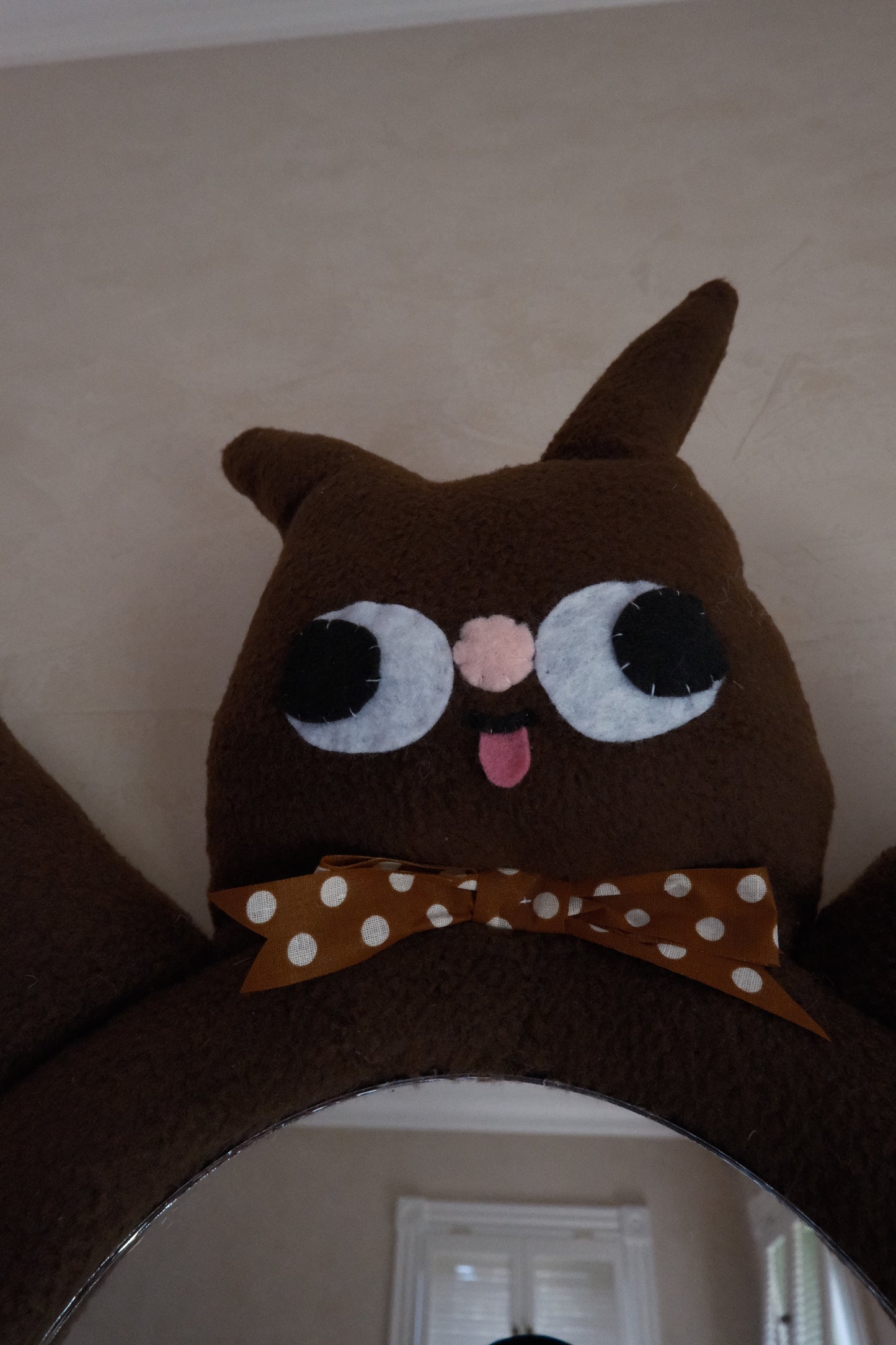Choco Cheeky Cat • Clunky Picnic Plush Mirror