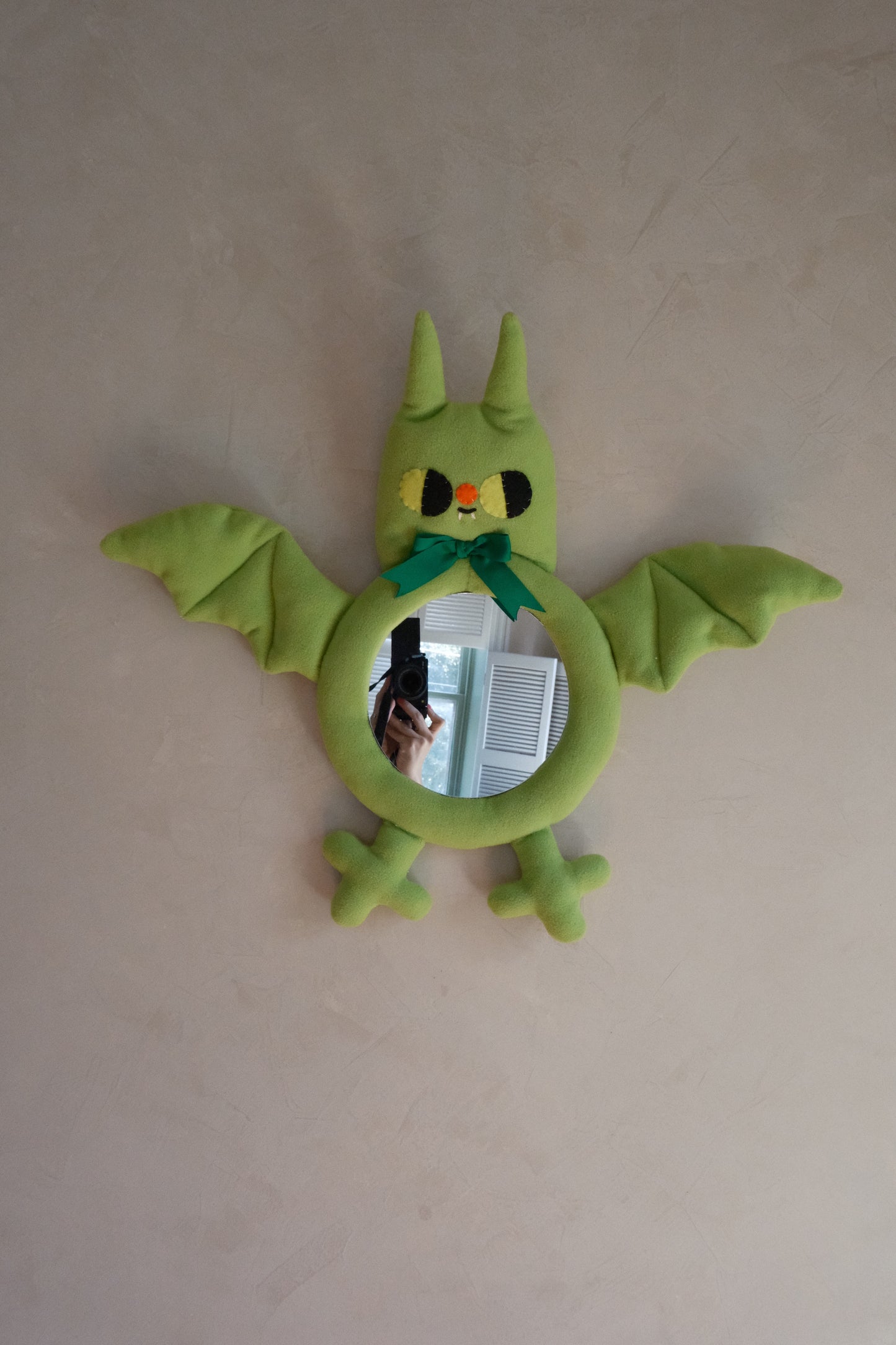 Slime Green Bat • Clunky Picnic Plush Mirror