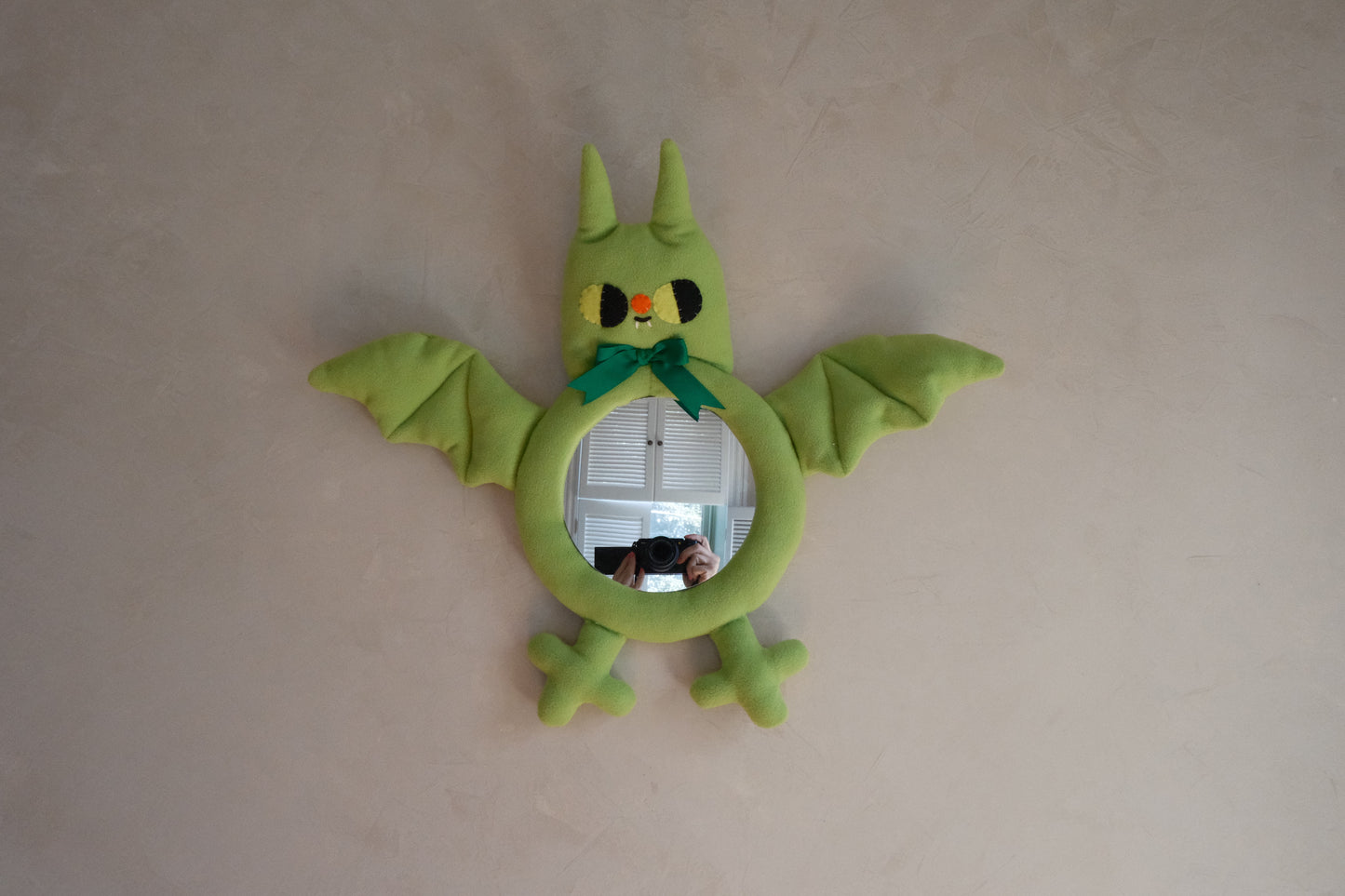 Slime Green Bat • Clunky Picnic Plush Mirror