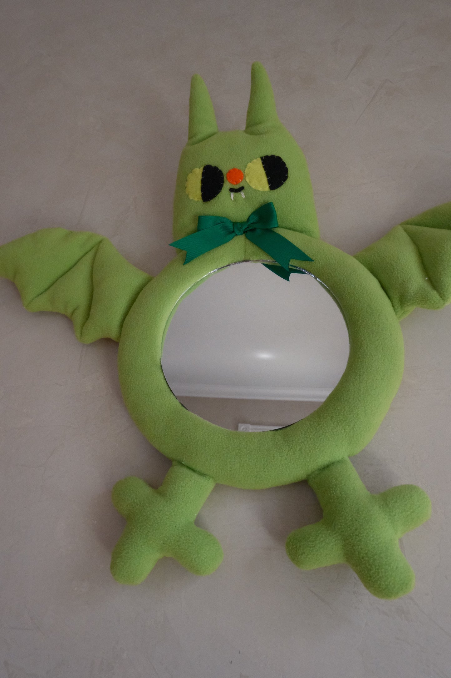 Slime Green Bat • Clunky Picnic Plush Mirror