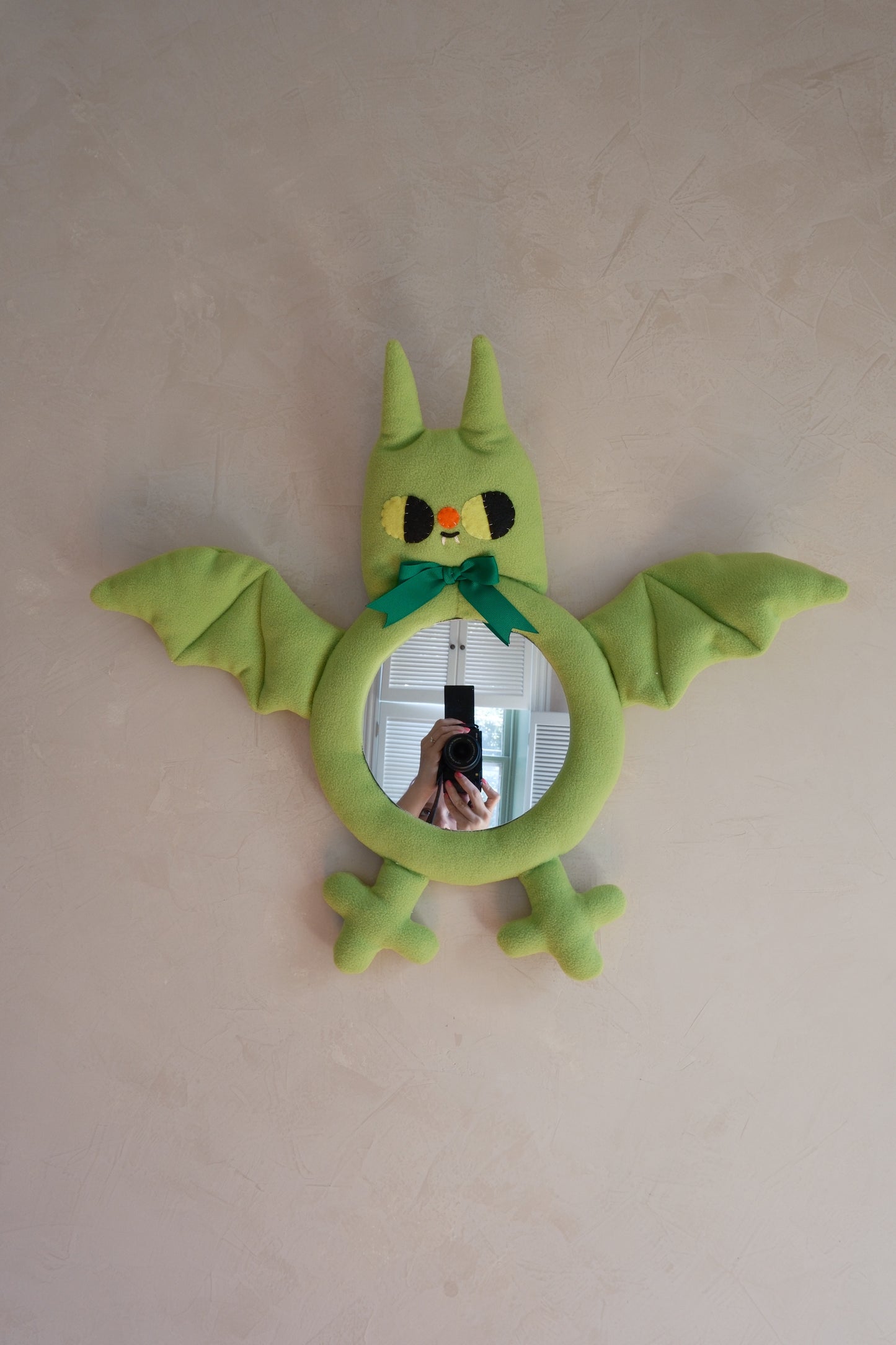 Slime Green Bat • Clunky Picnic Plush Mirror