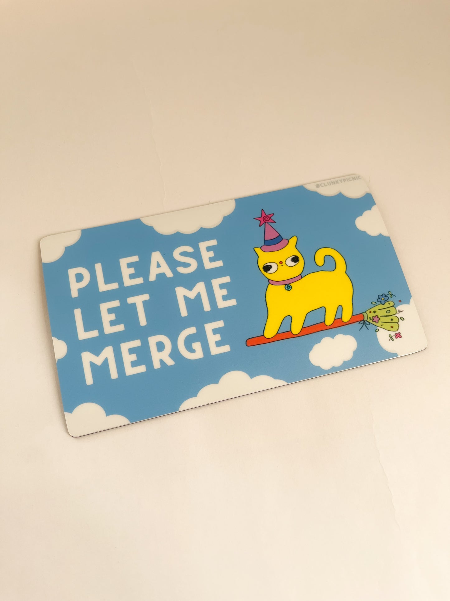 PLEASE LET ME MERGE ~ Witchy Gooby ~  Car Magnet