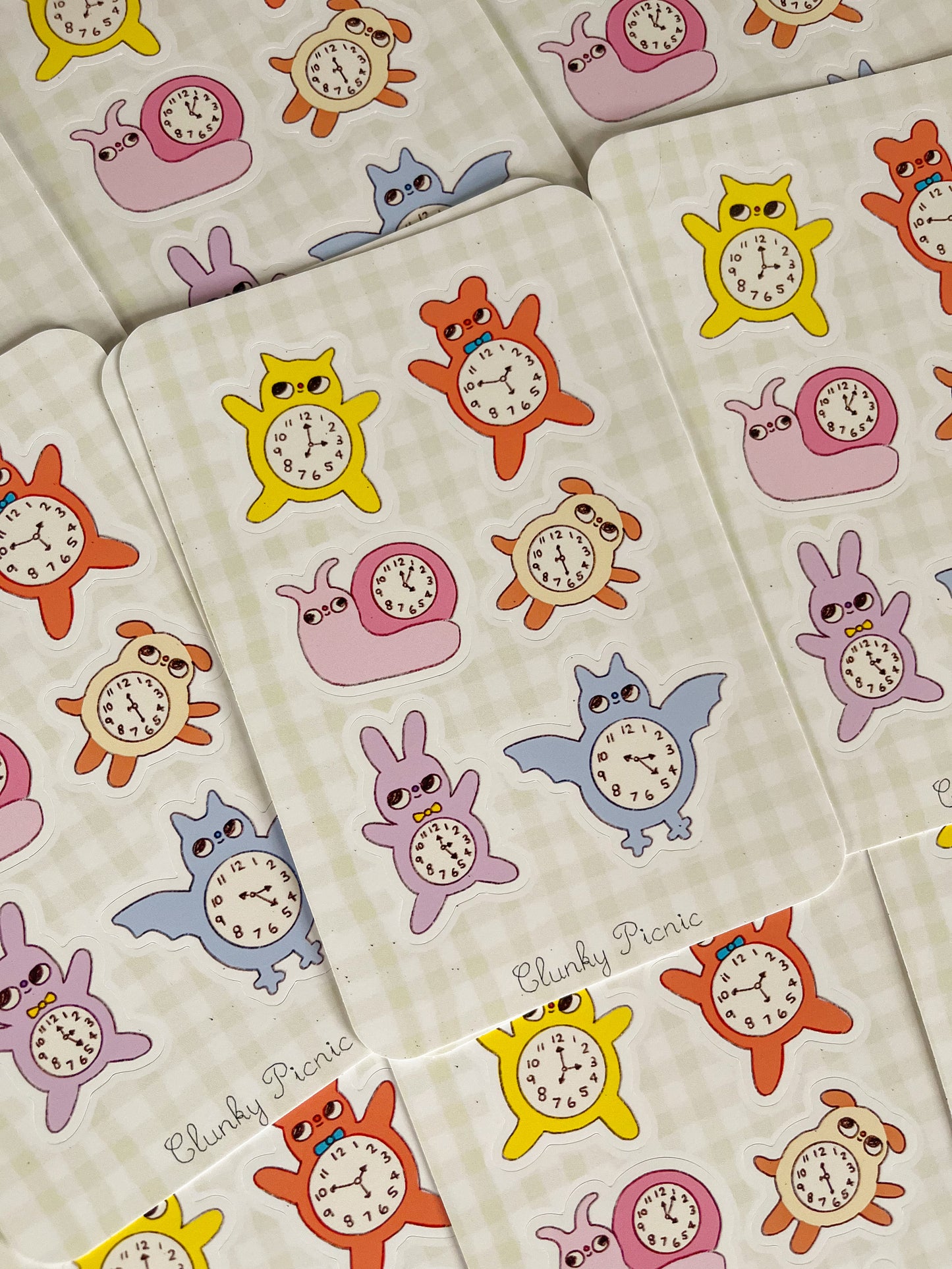 Clock Friends Sticker Sheet