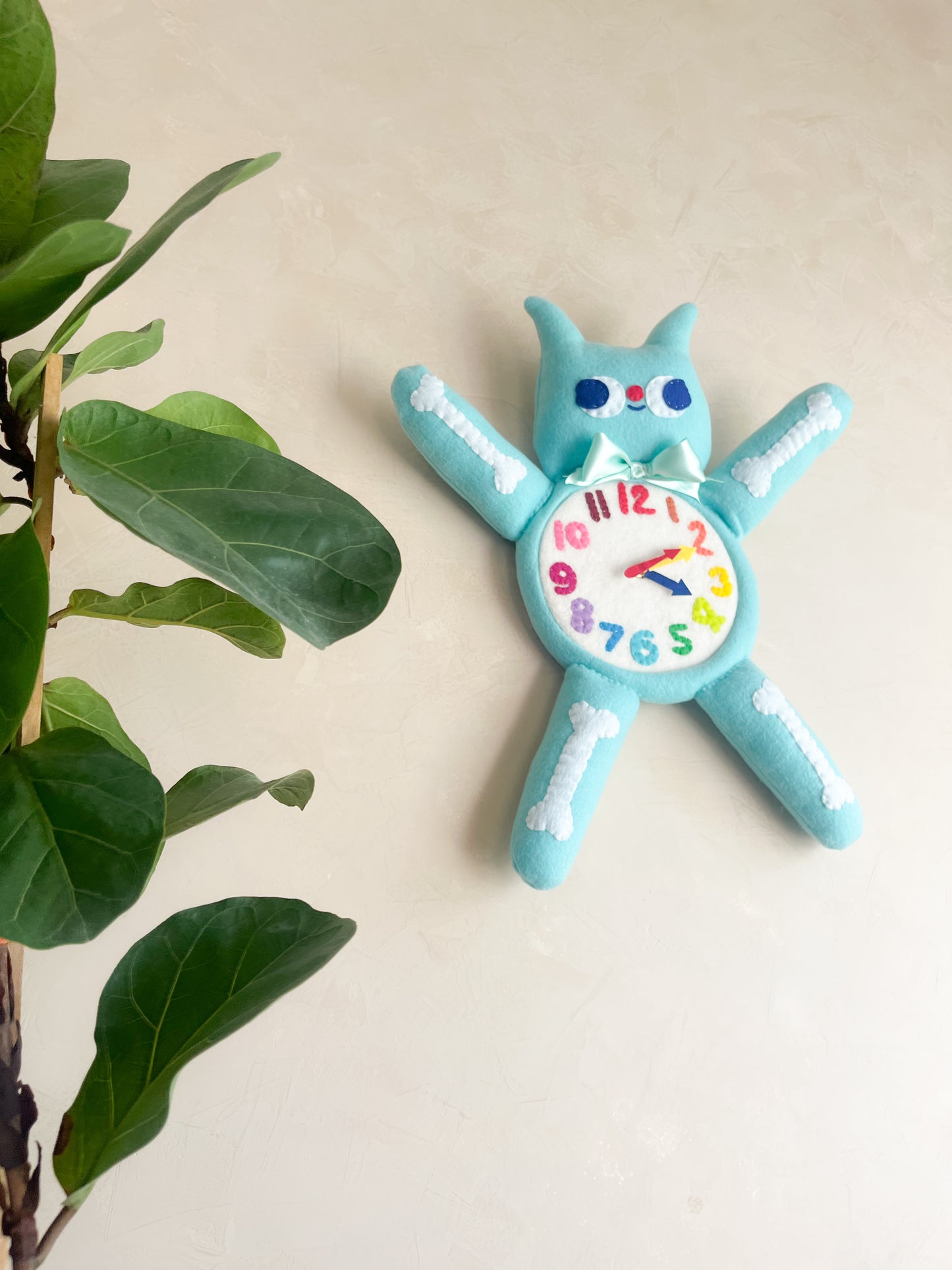 X-RAY Gooby Plushie Friend Functional Analog Clock - New Smaller Size