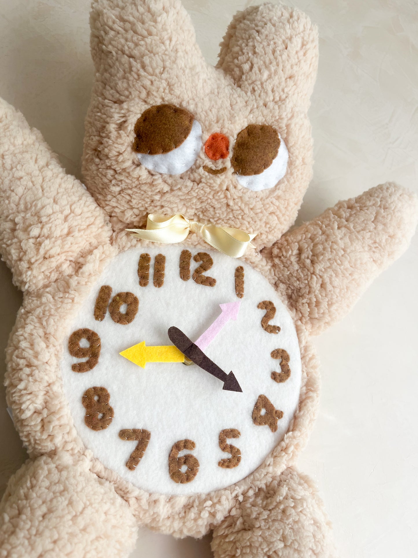 Teddy Plushie Friend Functional Analog Clock - New Smaller Size