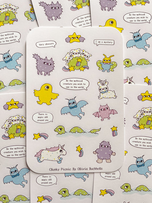 Mythical Cryptid Sticker Sheet