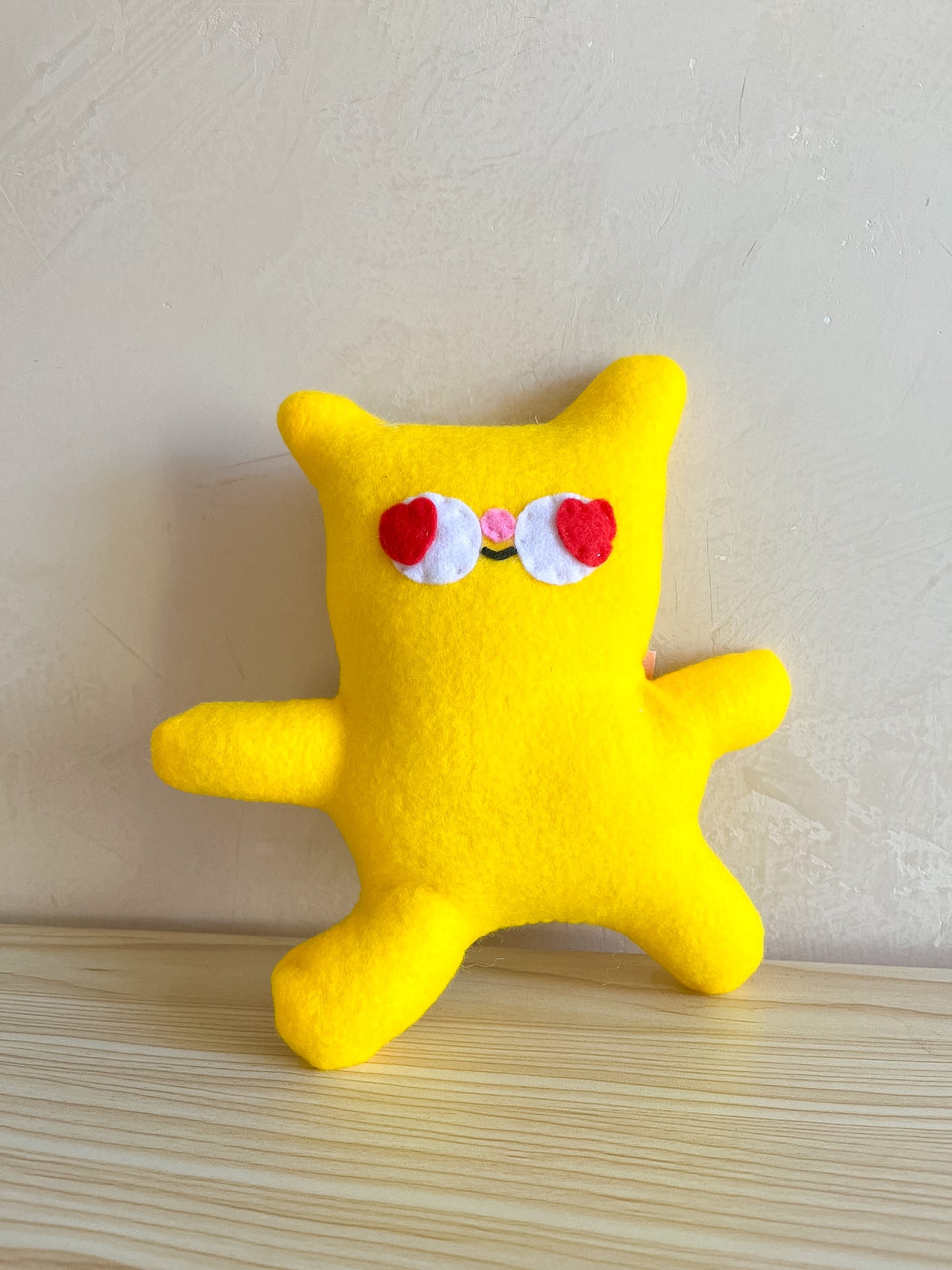 Heart Eye Gooby Cat #2 - Clunky Plush Collectible
