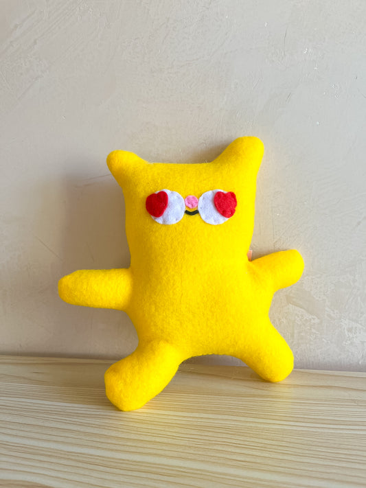 Heart Eye Gooby Cat #2 - Clunky Plush Collectible