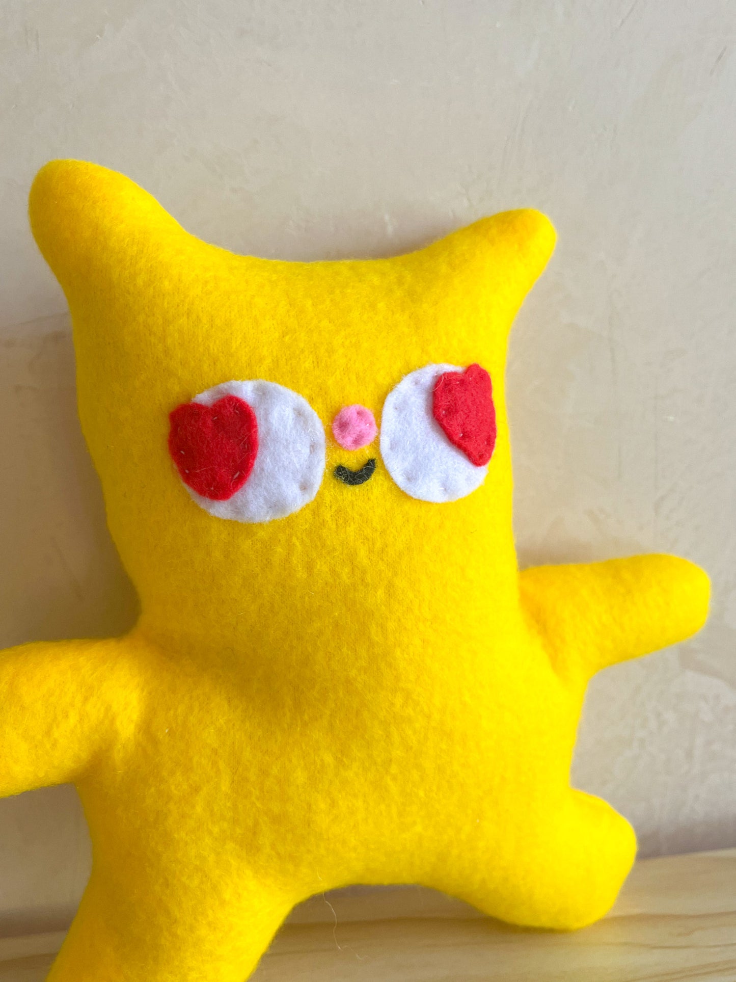 Heart Eye Gooby Cat #3 - Clunky Plush Collectible