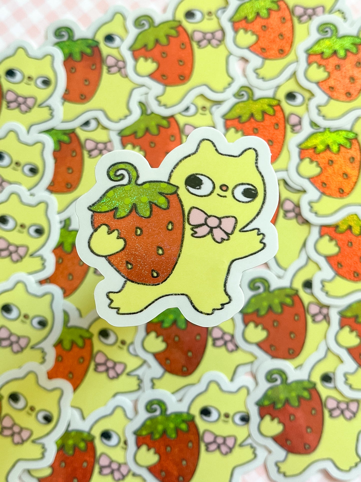 Gooby Cat Berry Baby Sticker