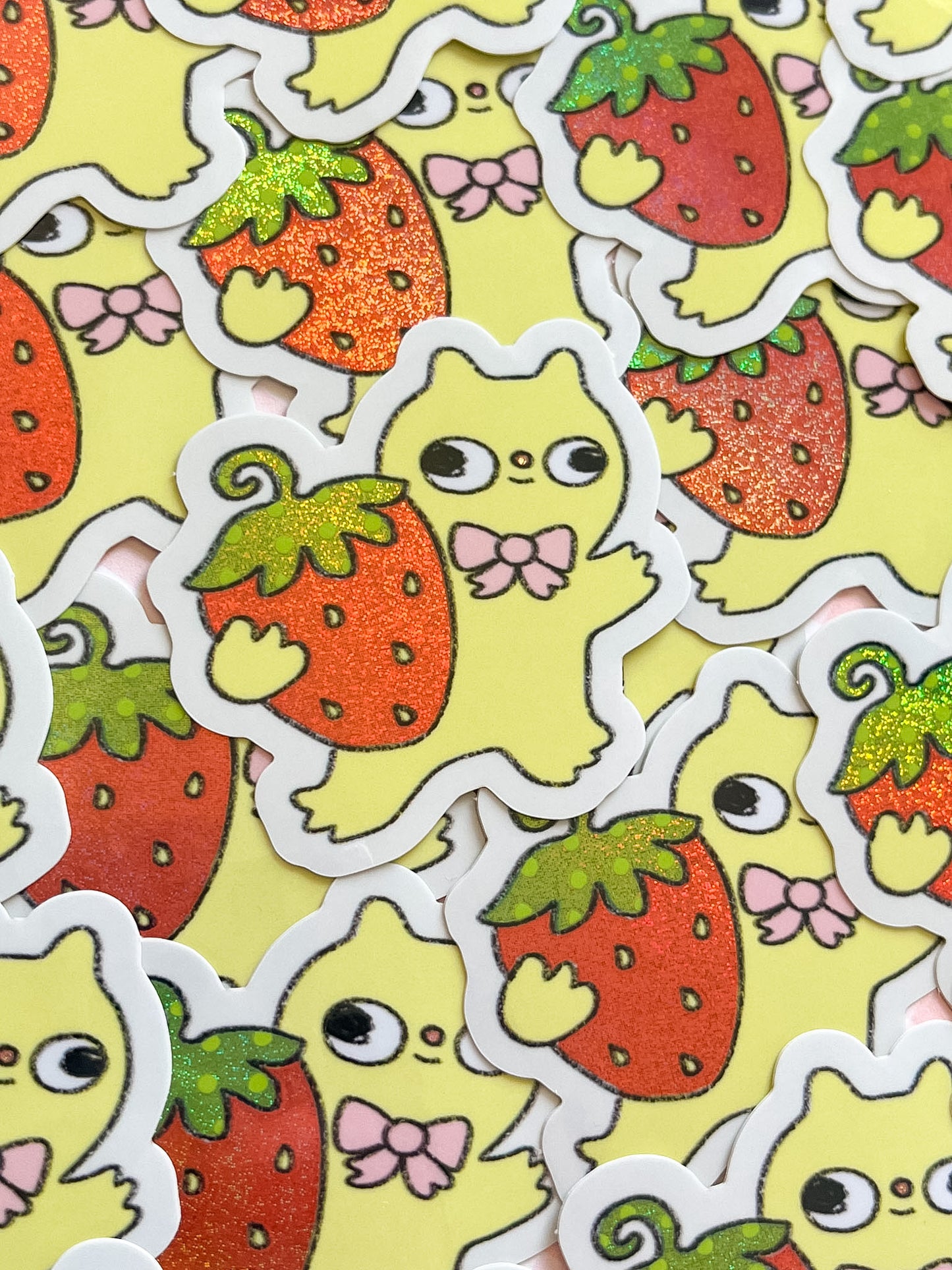 Gooby Cat Berry Baby Sticker