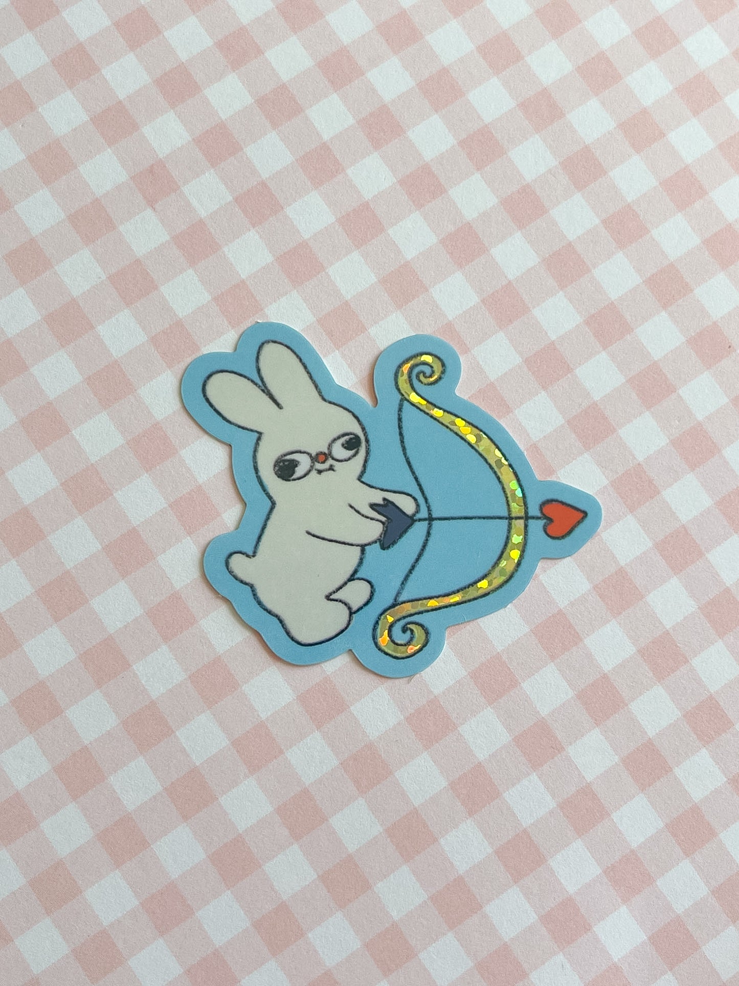 Cupid Bunny Sticker