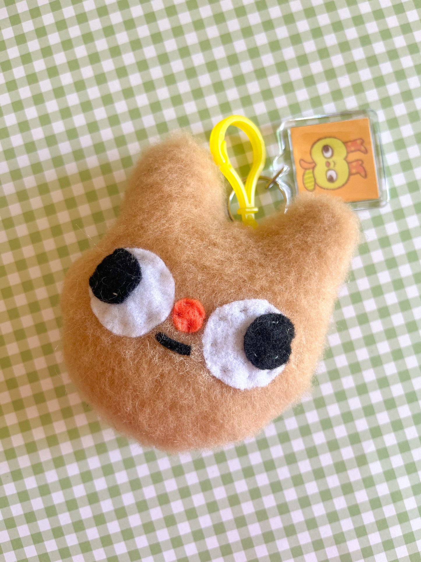 Honey Bear #2 - Clunky Plush Keychain & Acrylic Keychain Combo
