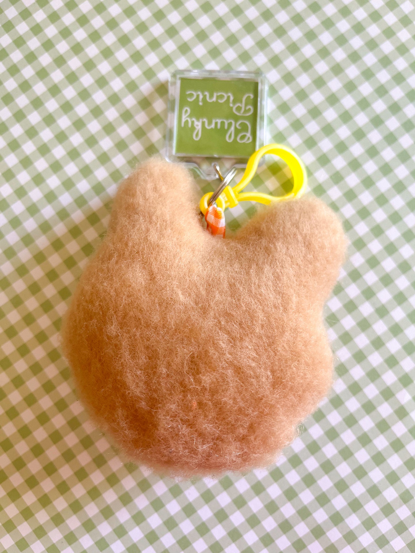 Honey Bear #2 - Clunky Plush Keychain & Acrylic Keychain Combo