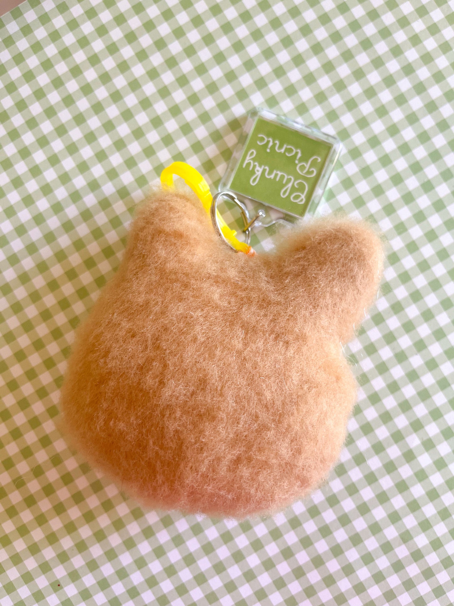 Honey Bear #3 - Clunky Plush Keychain & Acrylic Keychain Combo