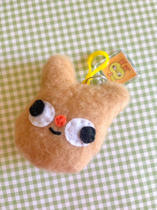 Honey Bear #4 - Clunky Plush Keychain & Acrylic Keychain Combo