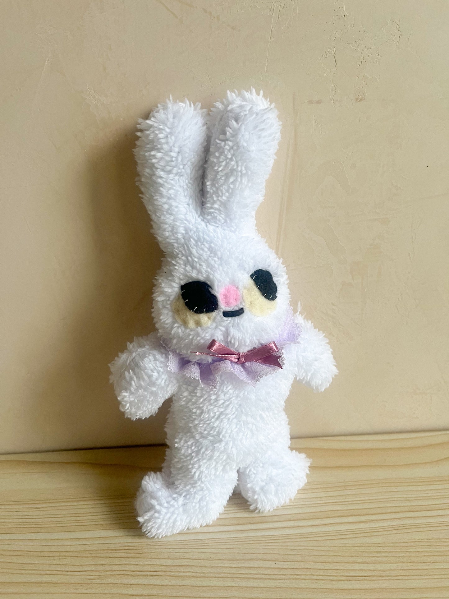 spring phoebe bunny with lavender lace #1 - Clunky Plush Collectible