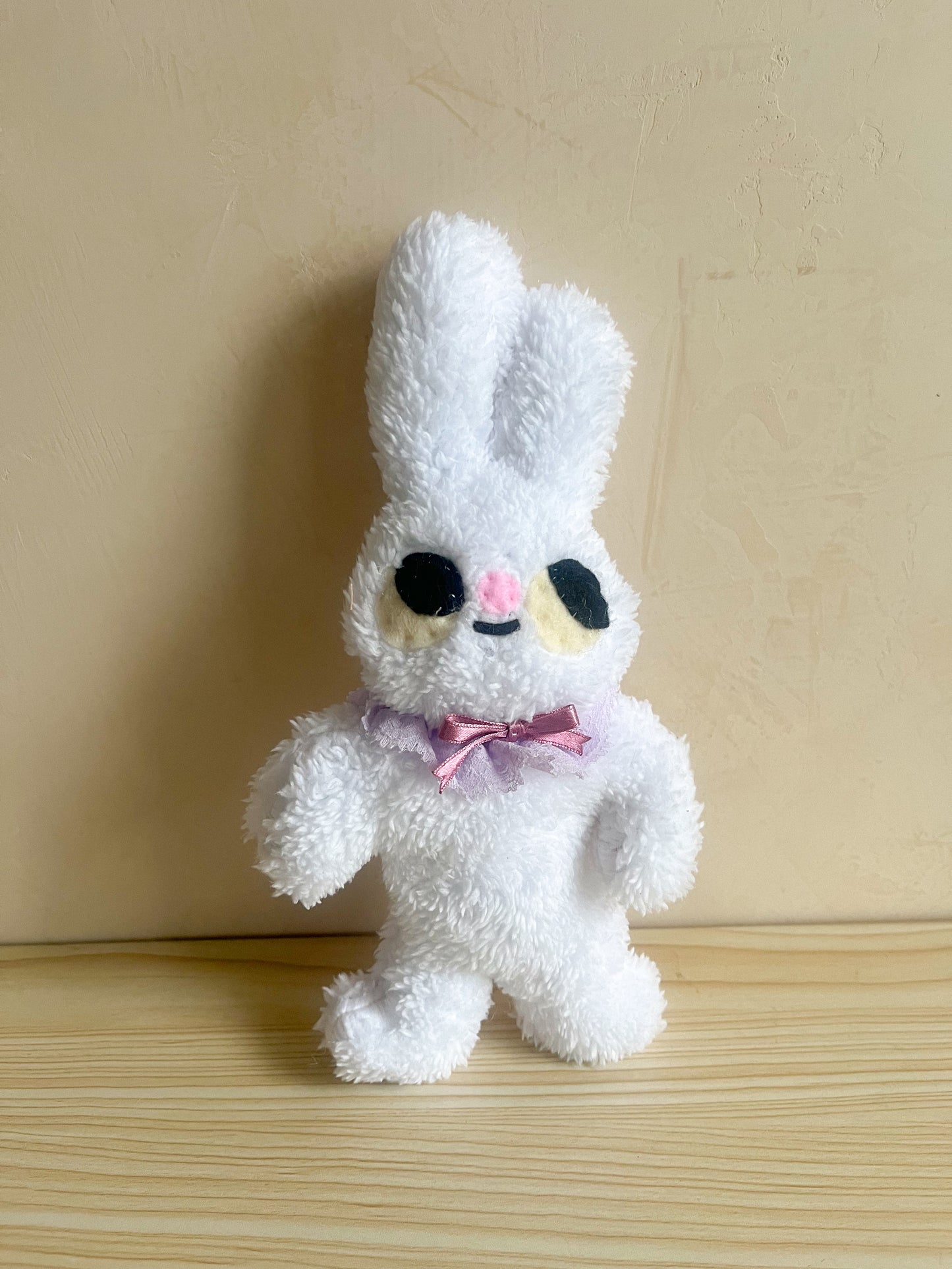 spring phoebe bunny with lavender lace #2 - Clunky Plush Collectible