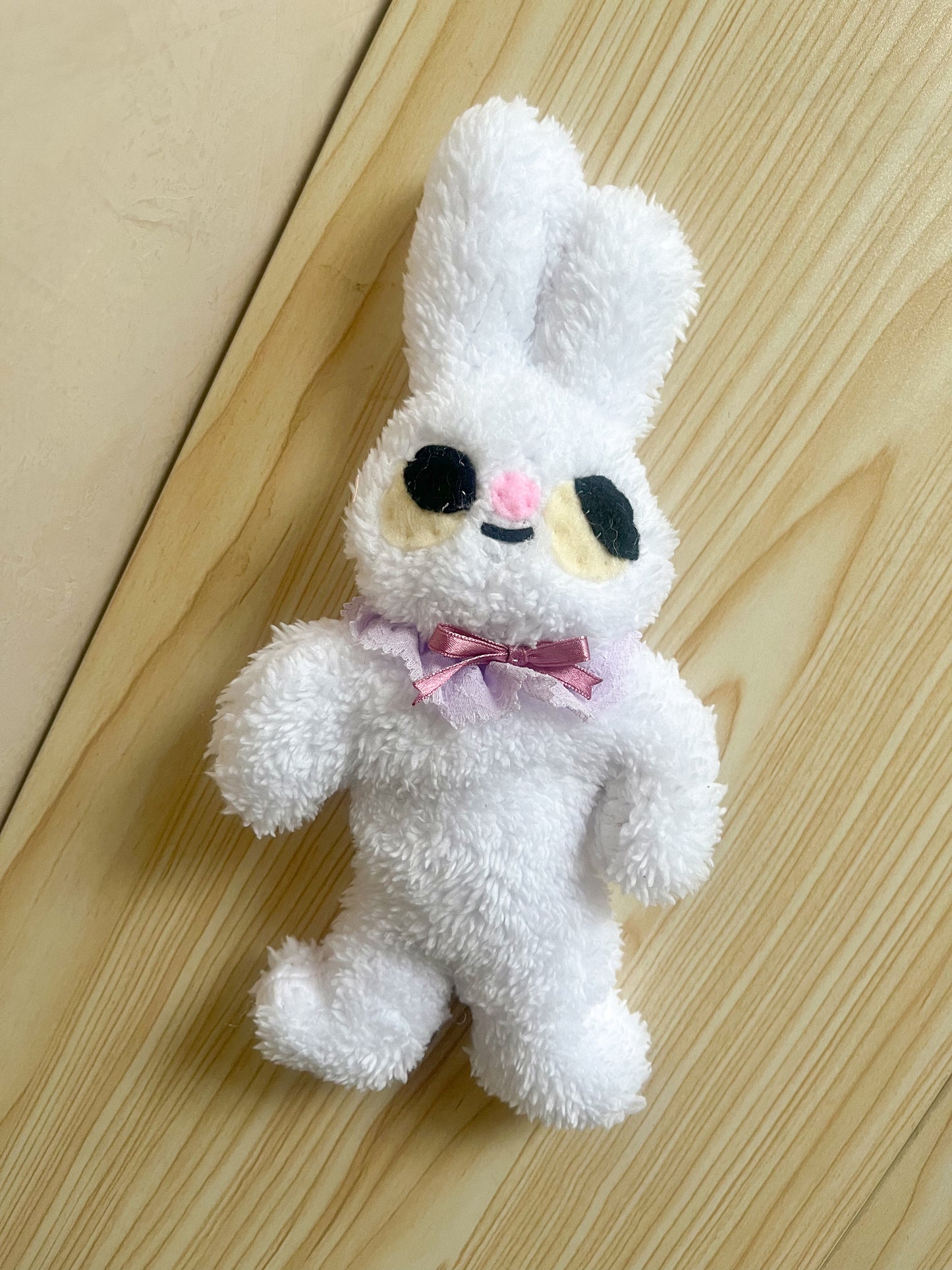 spring phoebe bunny with lavender lace #2 - Clunky Plush Collectible