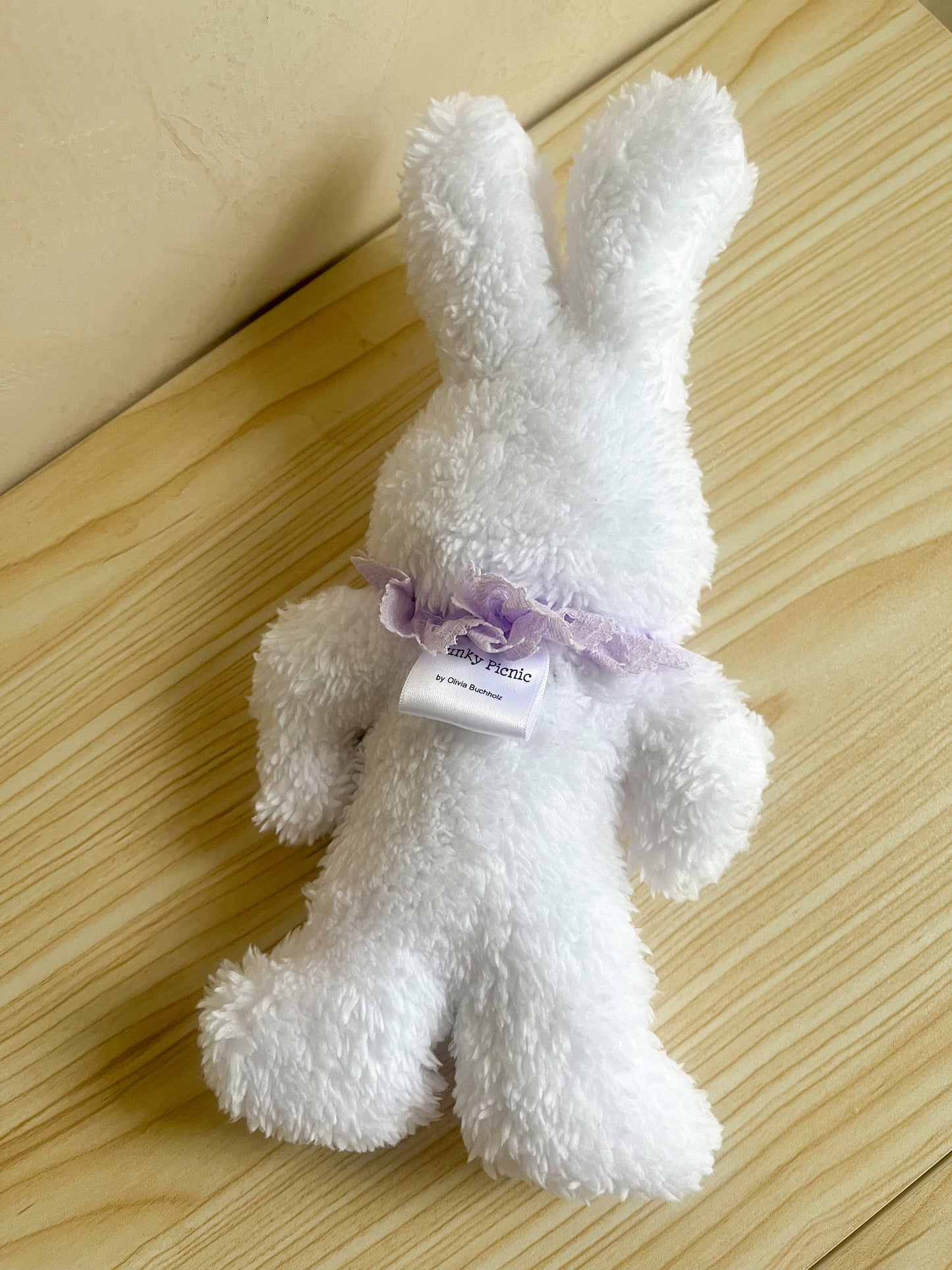 spring phoebe bunny with lavender lace #4 - Clunky Plush Collectible