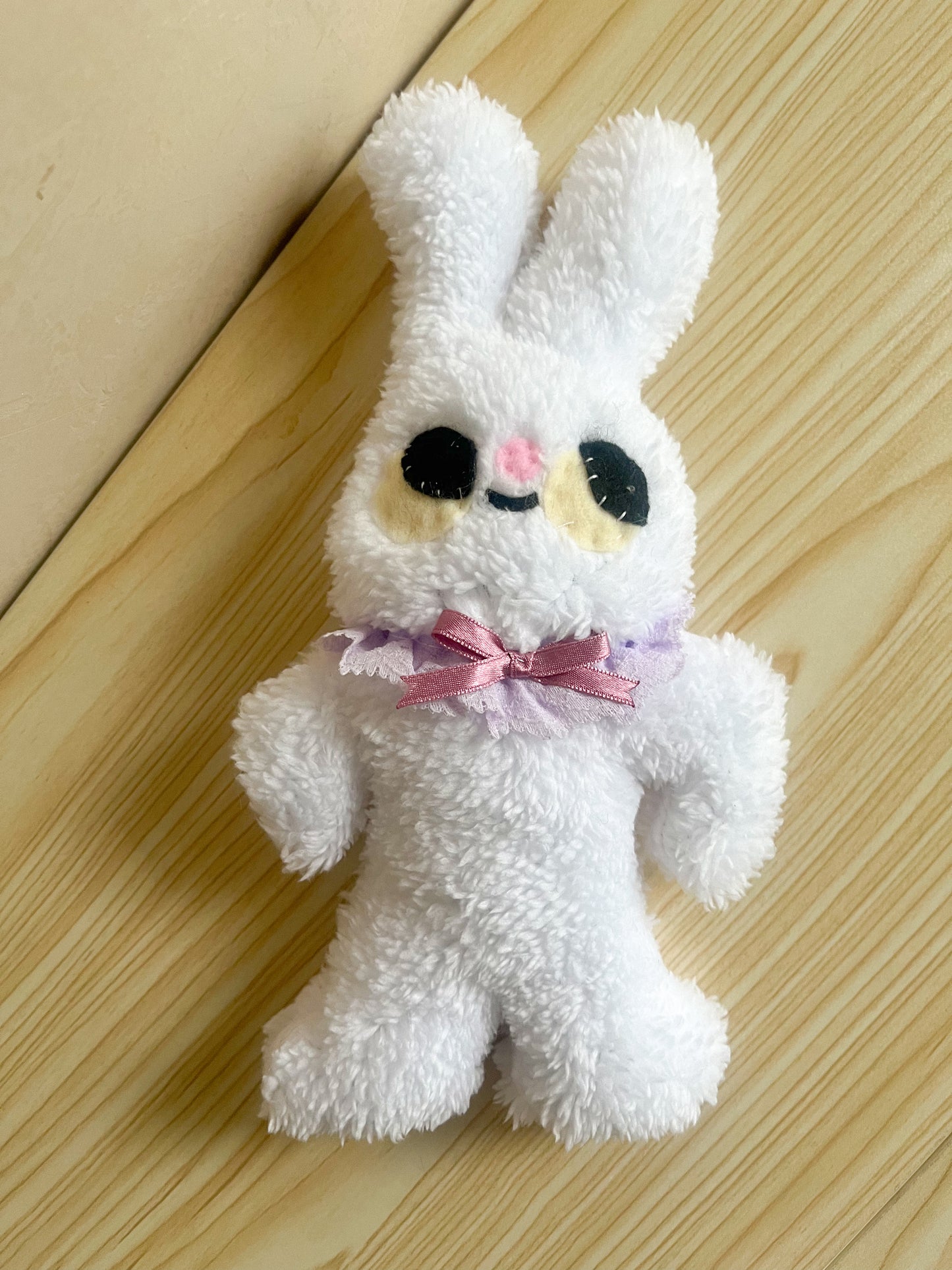 spring phoebe bunny with lavender lace #4 - Clunky Plush Collectible
