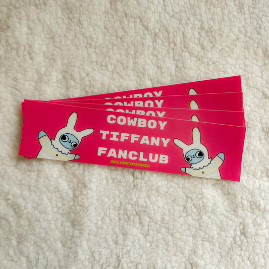 COWBOY TIFFANY FANCLUB! Bumper Sticker