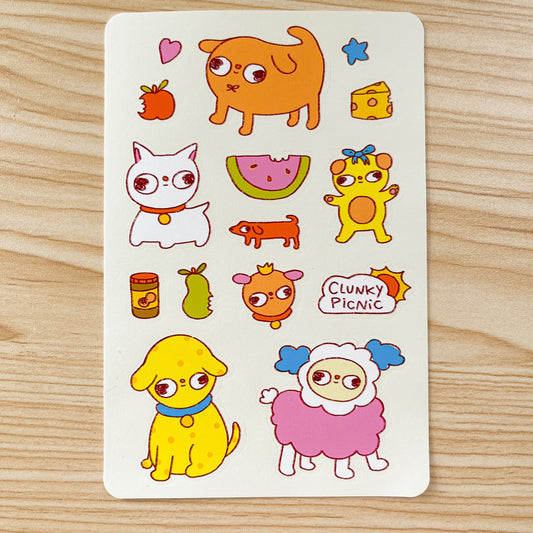 Doggie World Sticker Sheet