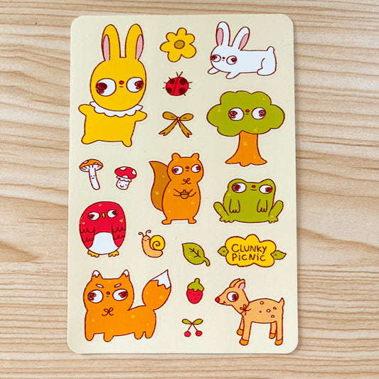 Forest Critters Sticker Sheet