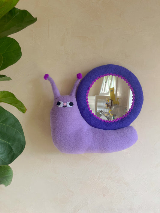 Purple Snail • Clunky Picnic Plush Mirror