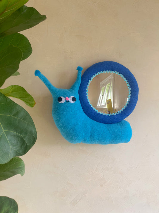 Blue Snail • Clunky Picnic Plush Mirror