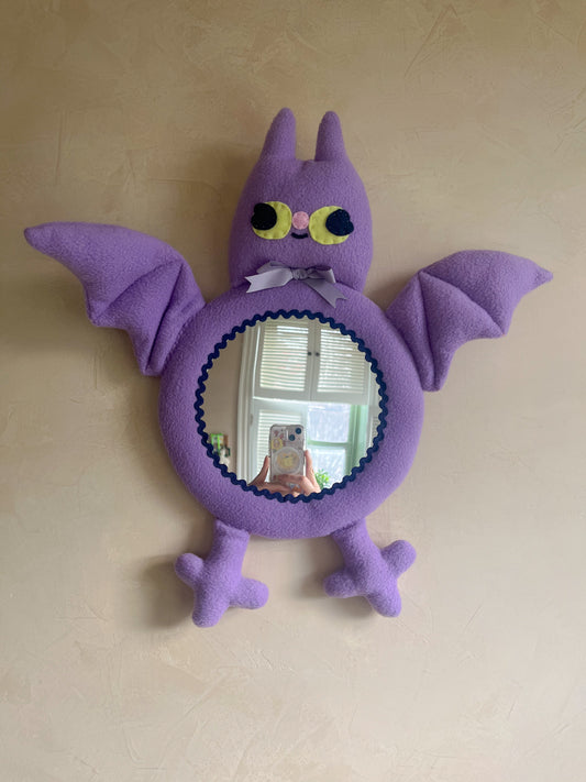 Lavender Bat • Clunky Picnic Plush Mirror