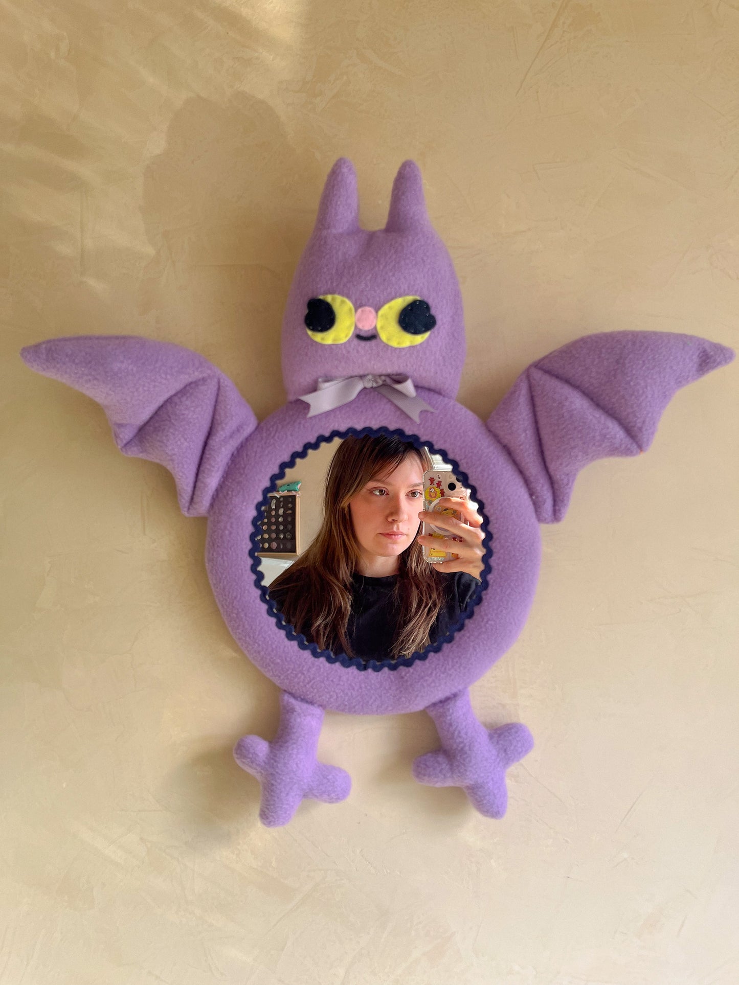 Lavender Bat • Clunky Picnic Plush Mirror