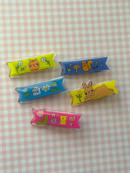 Springtime Banner Hair Clips